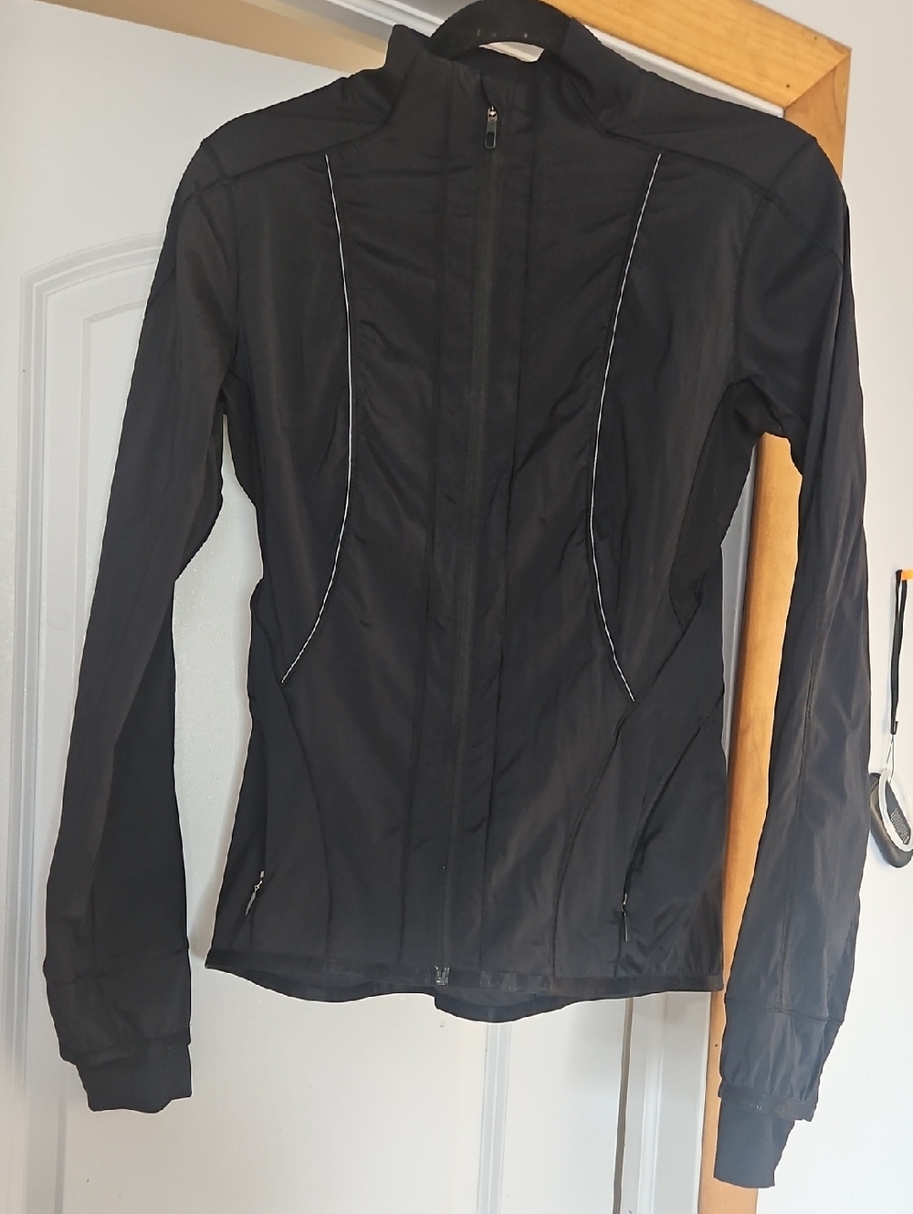 lululemon athletica Black Lightweight Zip Jacket with Contrast Piping